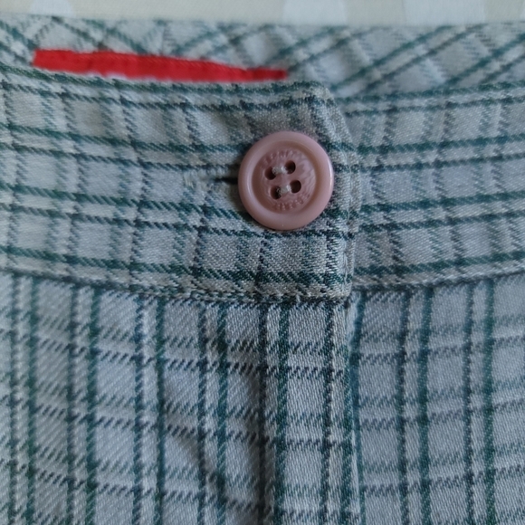 Vintage Esprit High Rise Straight Leg Preppy Academia Plaid Trouser Sage Green - Picture 5 of 16